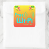 「レストラン用品」無料Wi-Fiシール スクエアシール (バッグ)