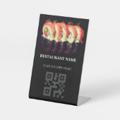 レストラン用QRコードデジタルメニュー 台座サイン (正面)