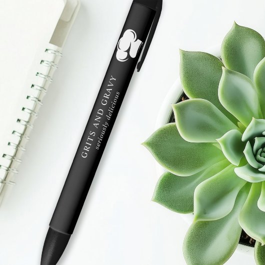 レストラン白黒シェフハットプロモーション 黒ボールペン