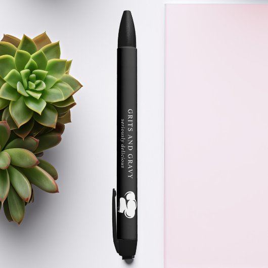 レストラン白黒シェフハットプロモーション 黒ボールペン