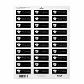 レストラン白黒シェフハット差出人住所 ラベル (フルシート)