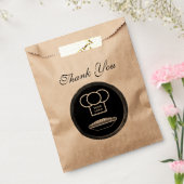 レストラン素朴ベーカリーフードカスタムロゴ フェイバーバッグ (封をした状態)
