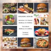 レストラン開店時間カスタム10ビジネスフォト ウィンドウサイン (シート2)