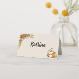 レストラン風サンクスギビングディナープレイスカード プレイスカード