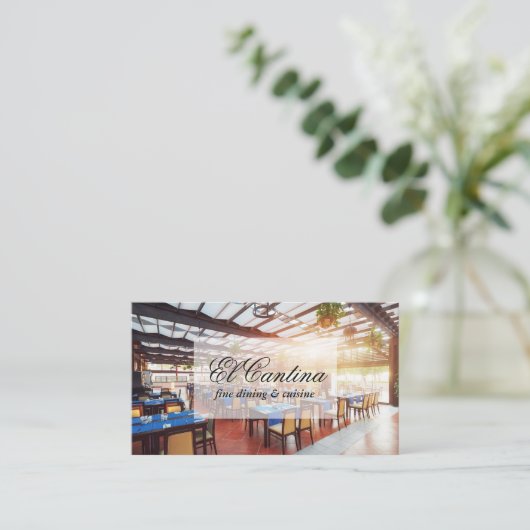 レストラン食堂 名刺 (スタンド正面)