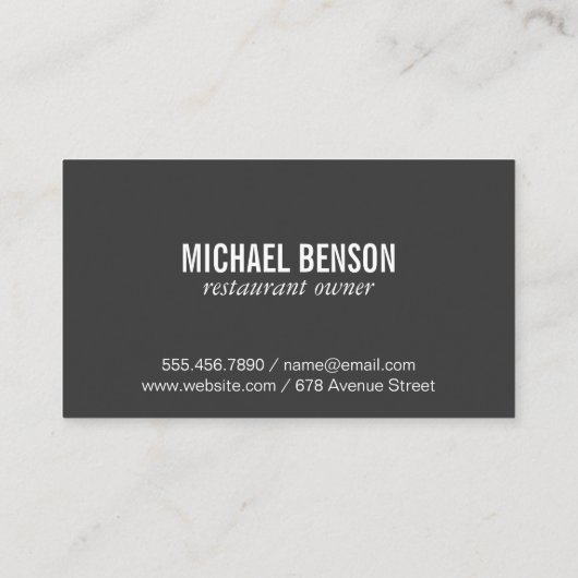 レストラン食堂 名刺 (裏面)