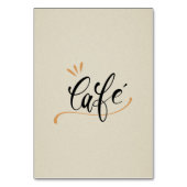 レストラン/カフェテリアのメニュー テーブルナンバー (裏面)