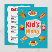 レストラン キッズ メニュー カード (正面/裏面)