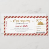 レストラン クリスマス ディナー デート 券 招待状 (正面)