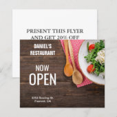 レストラン　グランドオープンフライヤー (正面/裏面)