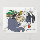 レストラン シーン サンクス ポストカード (正面/裏面)