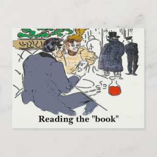 レストラン シーン 読書, ポストカード