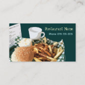 レストラン/ダイナー/カフェの名刺 名刺 (裏面)