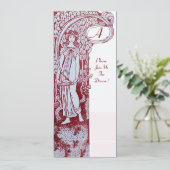 レストラン メニュー モノグラム ,ディナー, ブランシュ 招待状 (スタンド正面)