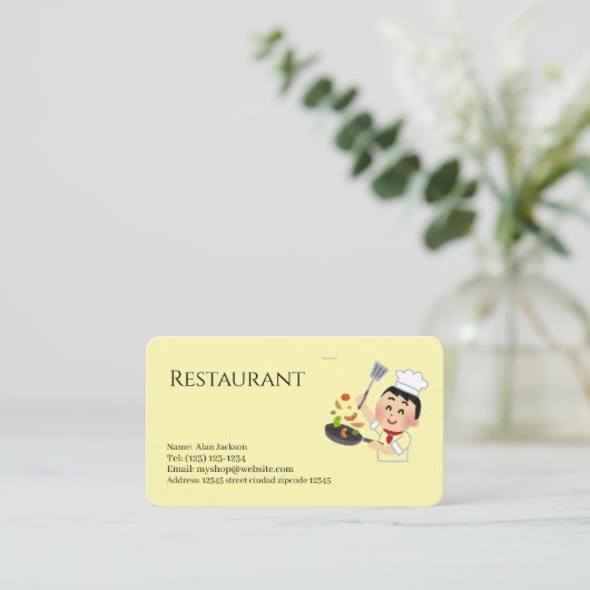 レストラン 名刺 (スタンド正面)