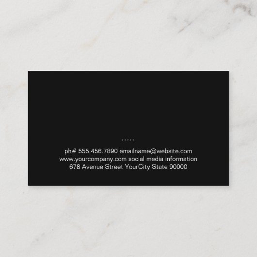 レストラン 名刺 (裏面)