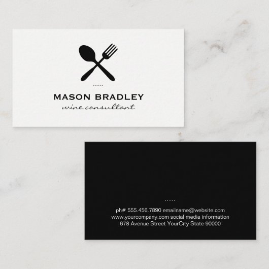 レストラン 名刺 (正面/裏面)