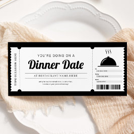レストラン 夕食 デート ナイト 予約 券 招待状