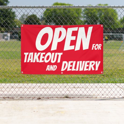 レストランOPEN forテイクアウト配信サインバナー 横断幕 (インサイチュ)