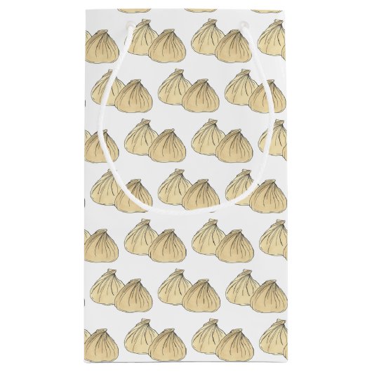 レストラ中国のン持ち帰りフードシュマイ餃子 スモールペーパーバッグ (裏面)