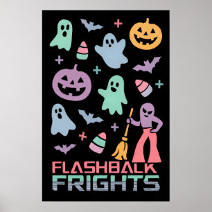 レストロハロウィンパターン 80年代 ポスター