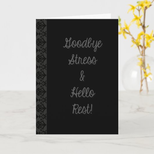 レスト退職したデコ カード (黄色い花)