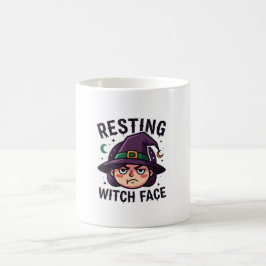 レスト・ウィッチ・フェイス 楽しいハロウィン スプーキー コーヒーマグカップ