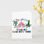 レスピラトリーセラピスト バレンタインデー デザイン ラング スクワッド カード (黄色い花)