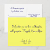 レスポンスカードの後で幸せに インビテーションポストカード (正面/裏面)