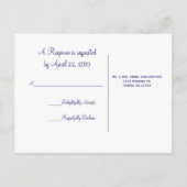 レスポンスカードの後で幸せに インビテーションポストカード (裏面)