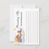レスポンスカードベビーシャワー。 出欠カード (正面)