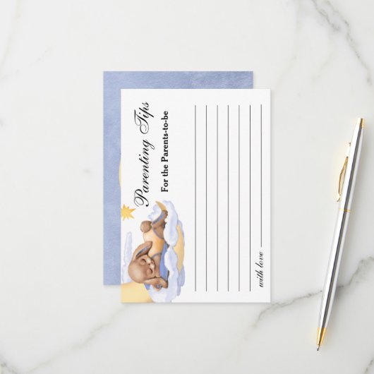 レスポンスカード赤ちゃんシャワー 出欠カード (正面/裏面インサイチュ)