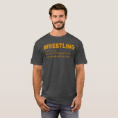 レスラーのファンのための面白いレスリングの定義のデザイン Tシャツ (正面フル)