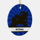 レスラーパーソナライズされたクリスマスの飾り セラミックオーナメント (右)