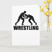 レスラーレスリングキャッチャー武術アーツギフト カード (黄色い花)