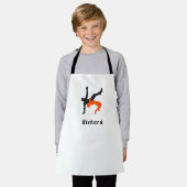 レスラーレスリングシルエット名前をカスタムする エプロン (着用した状態)