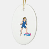 レスラー – 淡/ブロンド セラミックオーナメント (左)
