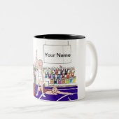 レスラー – 男性キーチェーン ツートーンマグカップ (正面右)