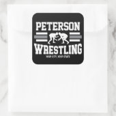 レスラーADD NAMEスクールアスリートレスリングチーム スクエアシール (バッグ)