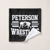 レスラーADD NAMEスクールアスリートレスリングチーム バスタオルセット (ウォッシュタオル)
