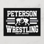 レスラーADD NAMEスクールアスリートレスリングチーム ポストカード (正面)