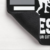 レスラーADD NAMEスクールアスリートレスリングチーム マウスパッド (コーナー)