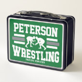 レスラーADD NAMEスクールアスリートレスリングチーム メタルランチボックス (裏面)