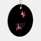 レスリングおもしろいクリスマスサンタホリデークリスマス セラミックオーナメント (右)