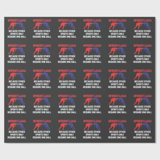 レスリングおもしろい他のスポーツは1つのボールしか必要としない ラッピングペーパー (フラット)