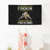 レスリングが私を限界まで押し上げ教える 横断幕 (インサイチュ)