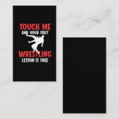 レスリングのコおもしろいーチがレスラーユーモアをレッスン 名刺 (正面/裏面)