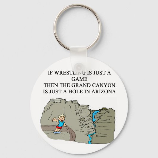 レスリングのジョークのギフトtシャツ キーホルダー (正面)