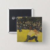 レスリングのブルターニュ人、c.1893 缶バッジ (正面&裏面)