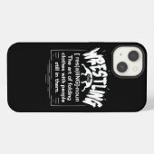 レスリングのユーモラスな定義レスラー iPhoneケース (裏面横)